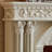 Beige Solid Wood Electric Fireplace
