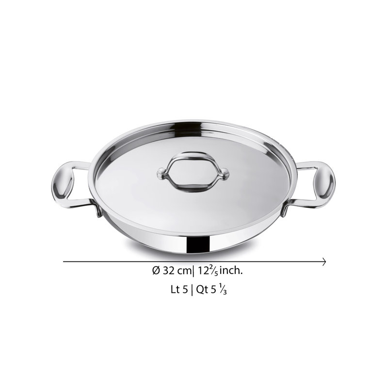 GLAMOUR DIAMOND Stainless Steel Non-Stick Frying Pan