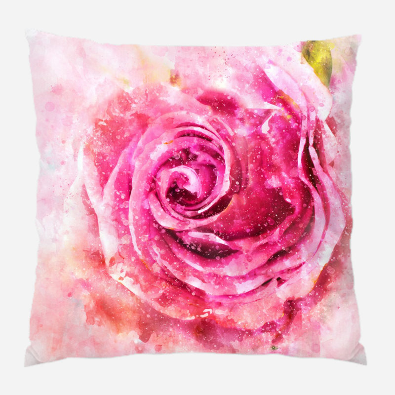 Housse et insert de coussin extérieur carré Mclane Rose, Microsuède, Intérieur