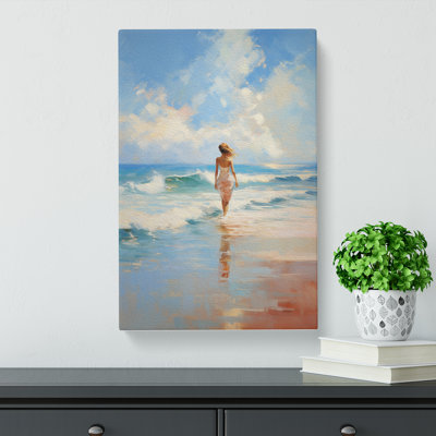 Beach Impressionism Art No.2 - Wrapped Canvas