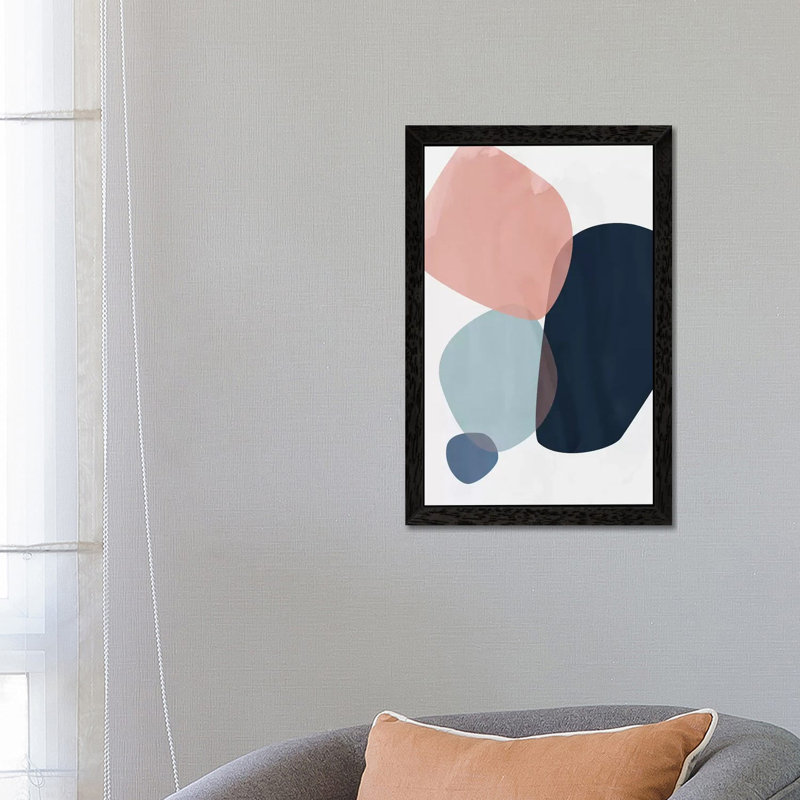 Graphic CL.H by Mareike Böhmer - Floater Frame Painting on Canvas, 101.6 cm H x 66.04 cm W, Black Floater Framed