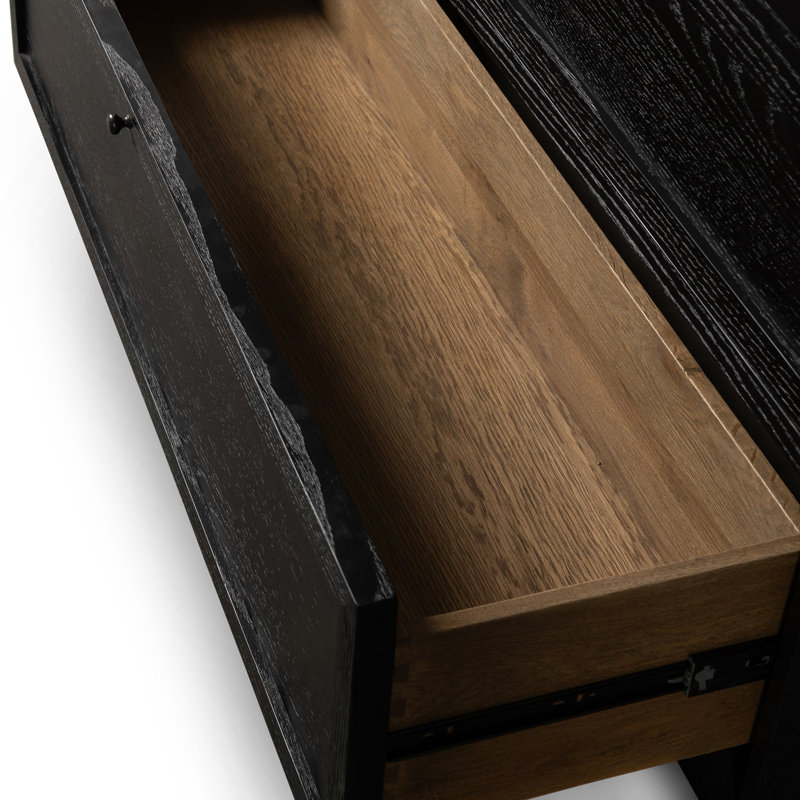 Millie Bookcase-Drifted Matte Black Veneer, Drifted Matte Black