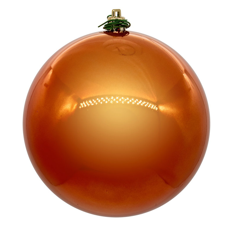Ornement boule de Noël (ensemble de 6), Orange brûlé