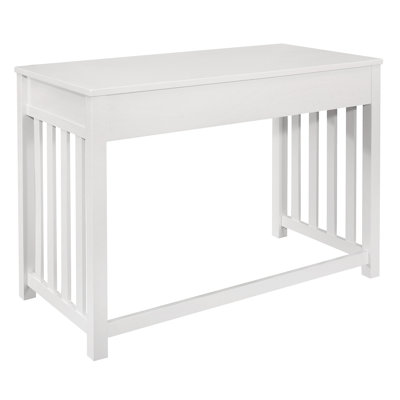 Meuble de bureau moderne et traditionnel 1Pc avec 2 tiroirs avec tiroir à clavier blanc