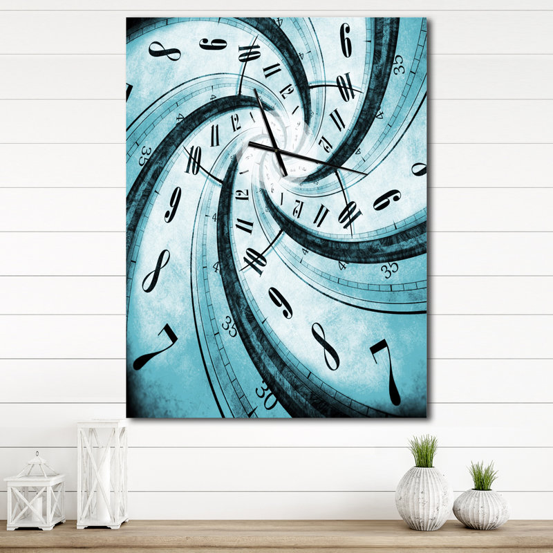 Time Vortex Spiral - Horloge murale moderne, H 32 po x l 24 po x P 1 po