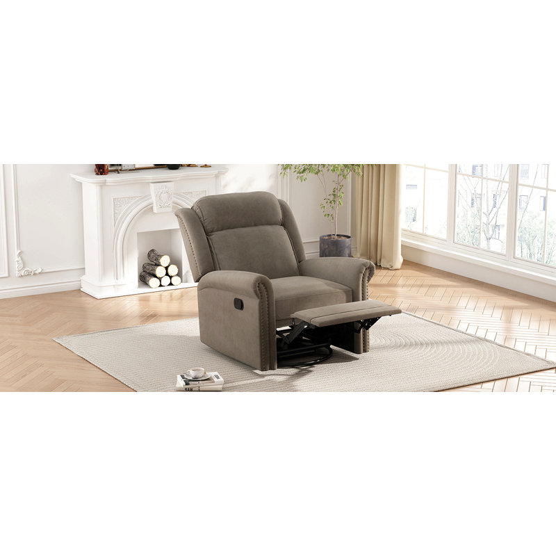 Deonne 360° Swivel Recliner, Light Brown