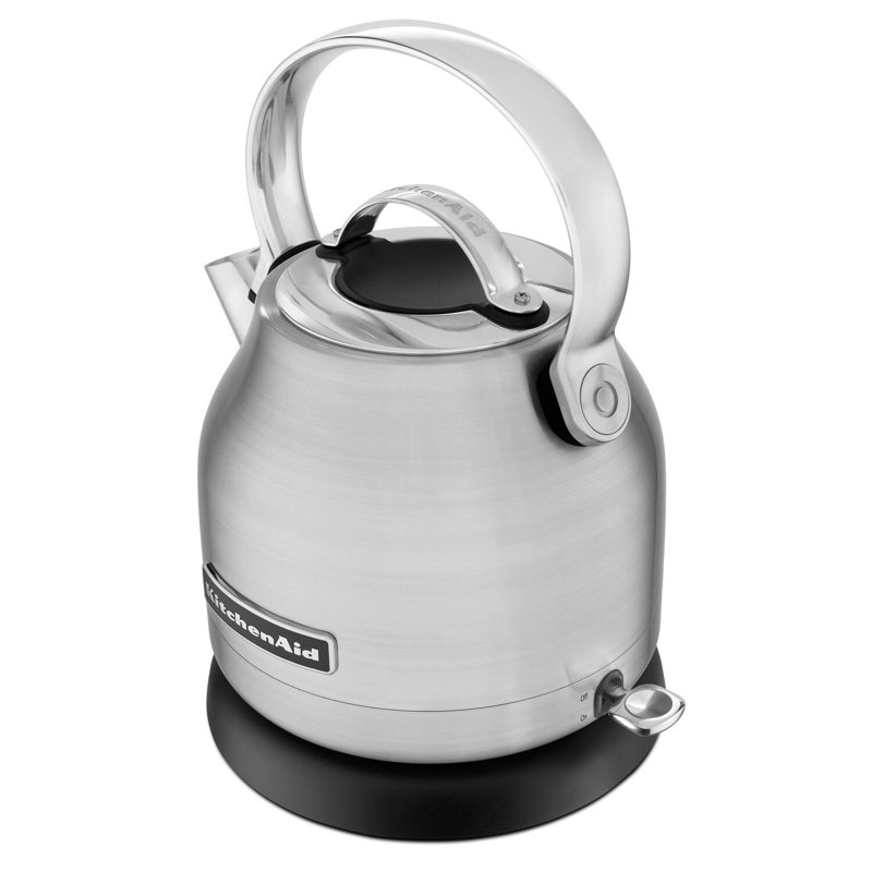 KitchenAid Compact 1.25 L Electric Kettle in Black Matte, Stainless Steel