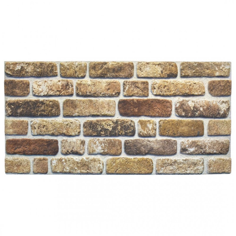 Panneaux muraux blancs / gris 19,7 po x 39,4 po Falkirk Uffcott (paquet de 5), Brun clair