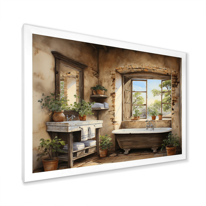 Chakera Laundry Rustic Vibe II, H 12 po x l 20 po x P 1 po, Cadre photo blanc