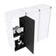 Armoire murale de salle de bain 12 po, 3 portes à fermeture en douceur, fixation murale, moderne, blanche, riche options de rangement 12 po, armoire murale abondante