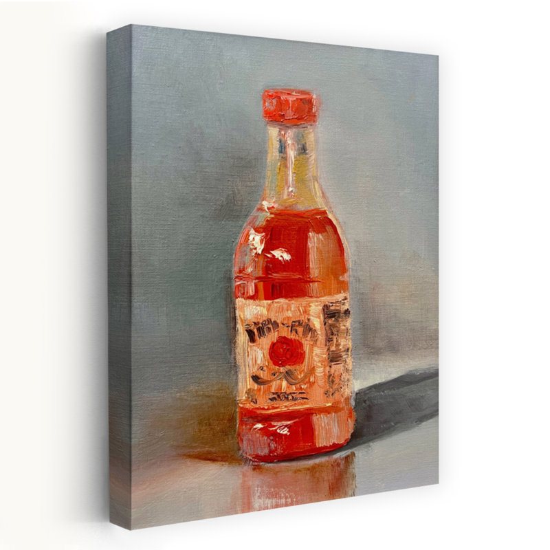 Vibrant Hot Sauce Bottle by Marina Kozyr - Wrapped Canvas Print, 45.72 cm H x 30.48 cm W