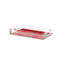 Christmas Tartan Red Acrylic Rectangle Decorative Tray-1948559764
