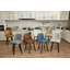 Ensemble de 2 tabourets de bar pivotants à hauteur de comptoir de 30 po avec dossier bas et repose-pieds capitonnés Minceta, tissu performance pour îlot de cuisine bleu marine-1698869125-1740158426-1698869177