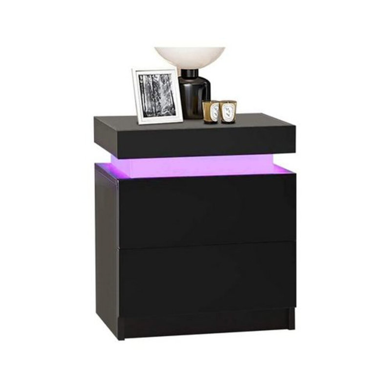 Arthurine 45cm W Manufactured Wood Bedside Table