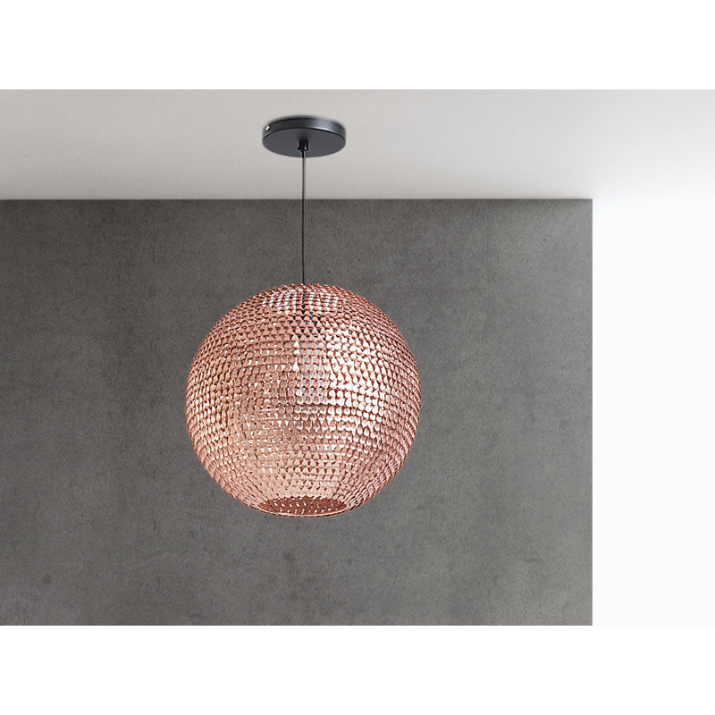 Derek 1 - Light Sphere Pendant, Copper