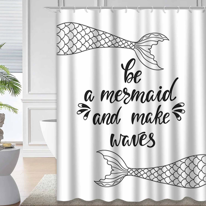 Rideau de douche Mermaid Make Waves, L 72 po x l 72 po