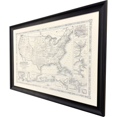 Military Map of US, 1861 Framed Art