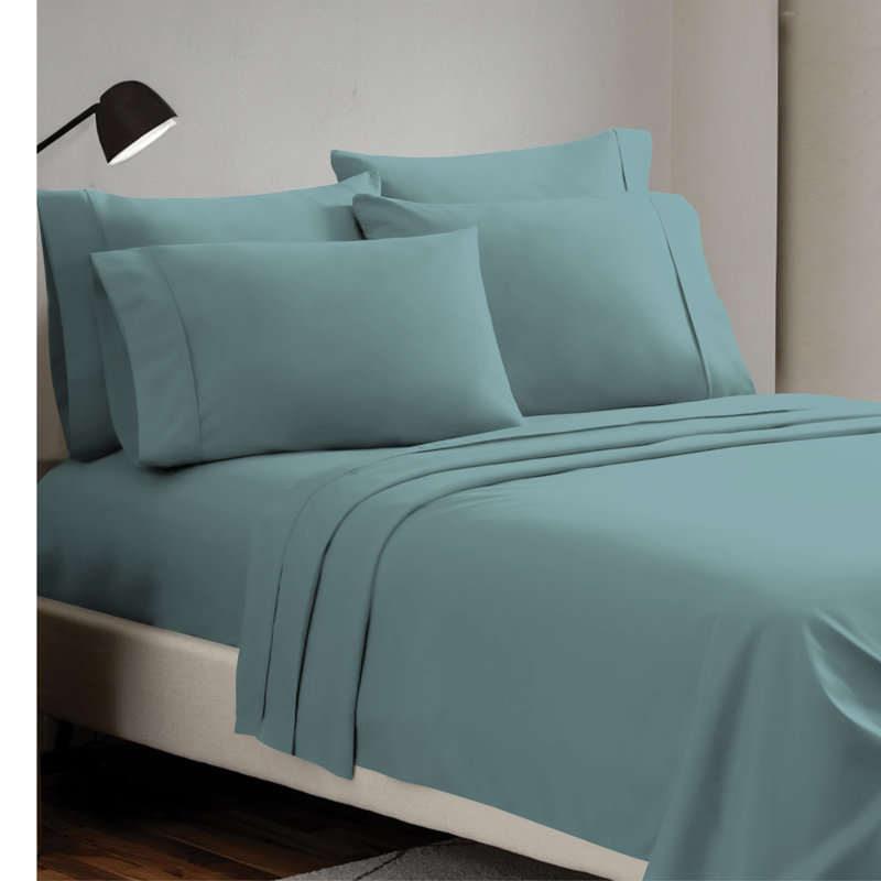 Ensemble de draps en microfibre Paarizaat 9000 Series, Bleu sarcelle, Très grand