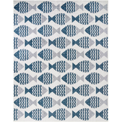Tapis contemporain bleu marine Daitzman