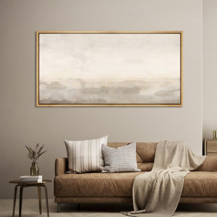Minimal Landscape Muted Abstract Minimalist Neutral Décor Extra Large Framed Canvas Print Wall Art