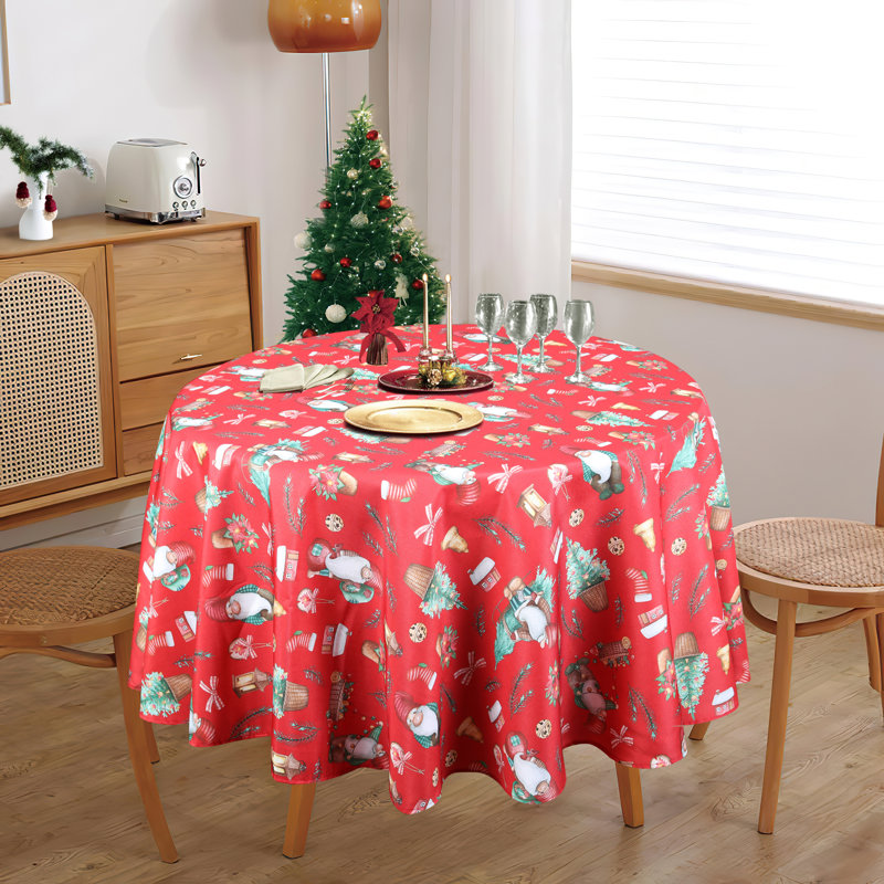 Nappe Gnomes, Rouge, 70 po rond