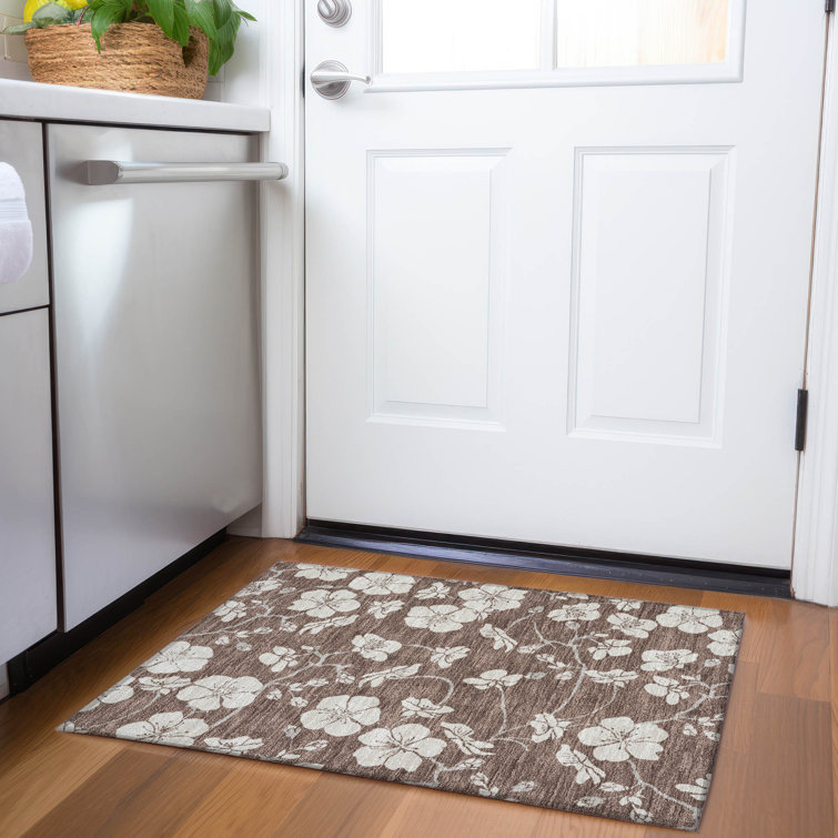 Tapis floral de qualité supérieure lavable à la machine Diskin AMF1032