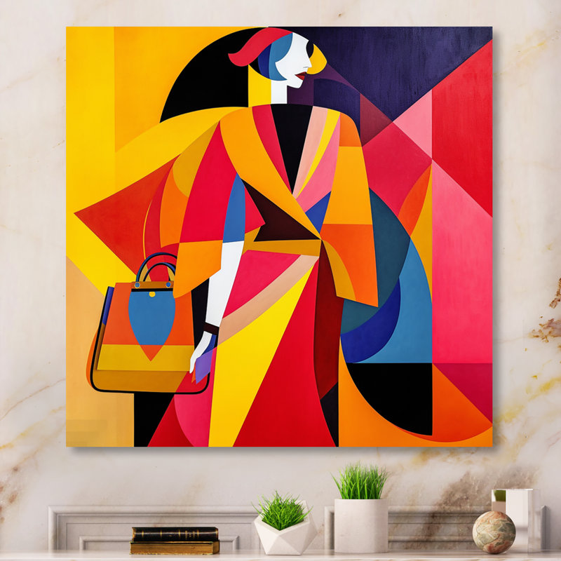 Portrait de femme I - reproduction sur toile tendue, H 36 po x l 36 po x P 1,5 po