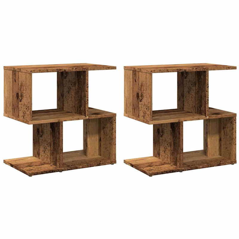 vidaXL Bedside Cabinet Engineered wood Medium, Old Wood