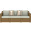 Rattan Wicker Seater Patio Couch,Outdoor Furniture Rattan Sofa,With Cushions,Throw Pillows