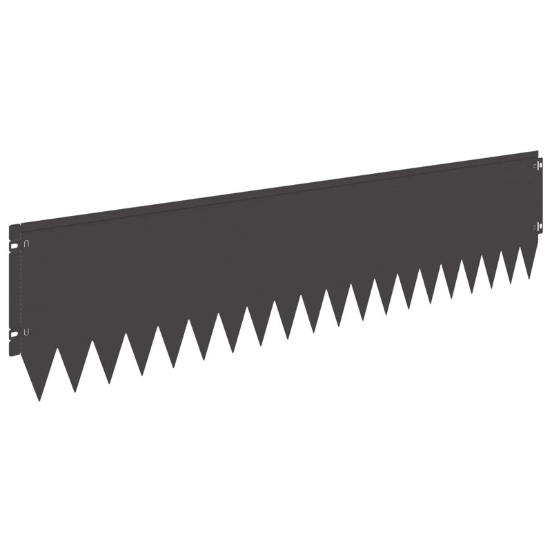 103 cm W Lawn Edging Fencing, 15cm H x 103cm W, Black