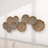 Metal Embossed Floral Plate Gold Wall Decor with Teal Accents