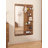 47.6*15.7In Wall Mounted Full Body Mirror Walnut, Multifunctional Panel With Shelf Hook For Living Room-1531170450