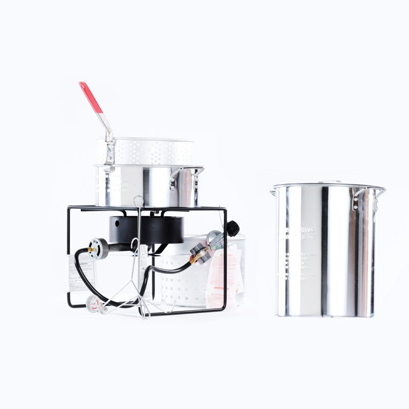 King Kooker Portable Propane Outdoor Deep Frying/Boiling Kit - Includes 29 Qt. Pot and 10 Qt. Pan