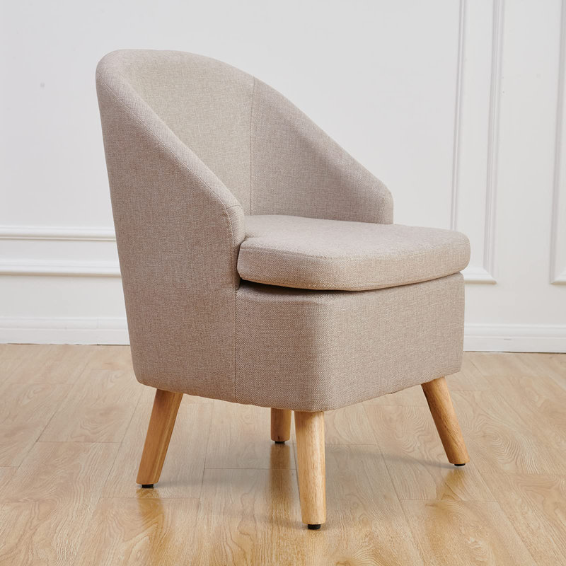 Fauteuil large 22 po Florrine, Mélange de lin beige