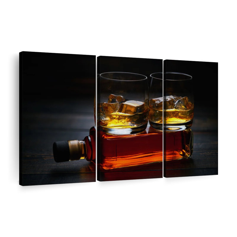 " Full Whiskey Bottle ", 36" H x 57" W x 1.25" D