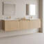 Meuble-lavabo simple flottant 30 po avec lavabo en céramique et conception sans poignée-132960817-132960821
