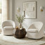 Modern Upholstered Swivel Barrel Accent Chair With Chenille Fabric-647628041