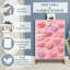 Armoire de rangement pour chaussures avec 3 tiroirs rabattables pour un joli cœurs en peluche roses fleurs souriantes rose pastel