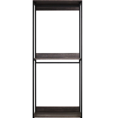 Armoire industrielle, gris, bois massif, rangement extra-profond, chaleur et eau