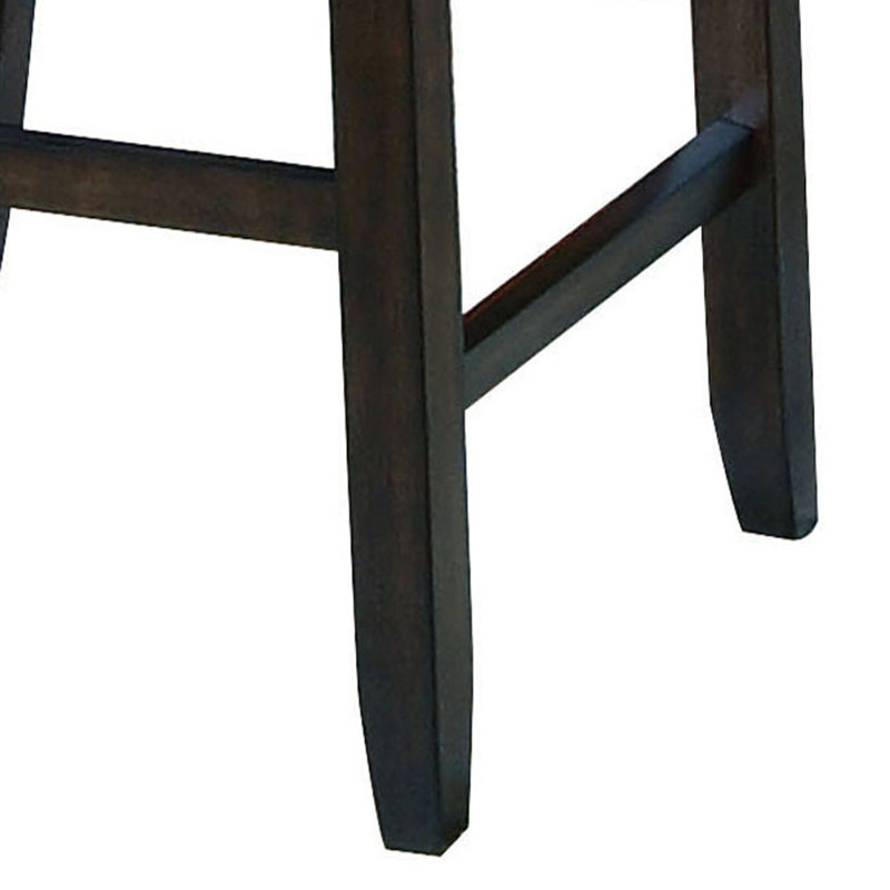 Ensemble de 2 chaises noires et espresso à hauteur de comptoir