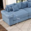 4 - Piece 130" Oversized Cloud Modular L-Shape Sectional Couch, Corduroy Fabric Upholstered Sofa With Ottoman, Deep Seat Wide Armrest Ergonomic Design-1735105024
