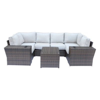 4-Person Assembled Wicker Patio Set With Cushions
