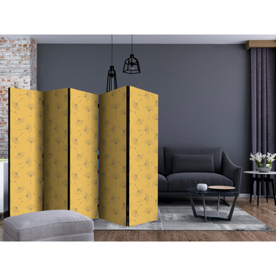 225cm W x 172cm H 5 - Panel Wood Folding Room Divider