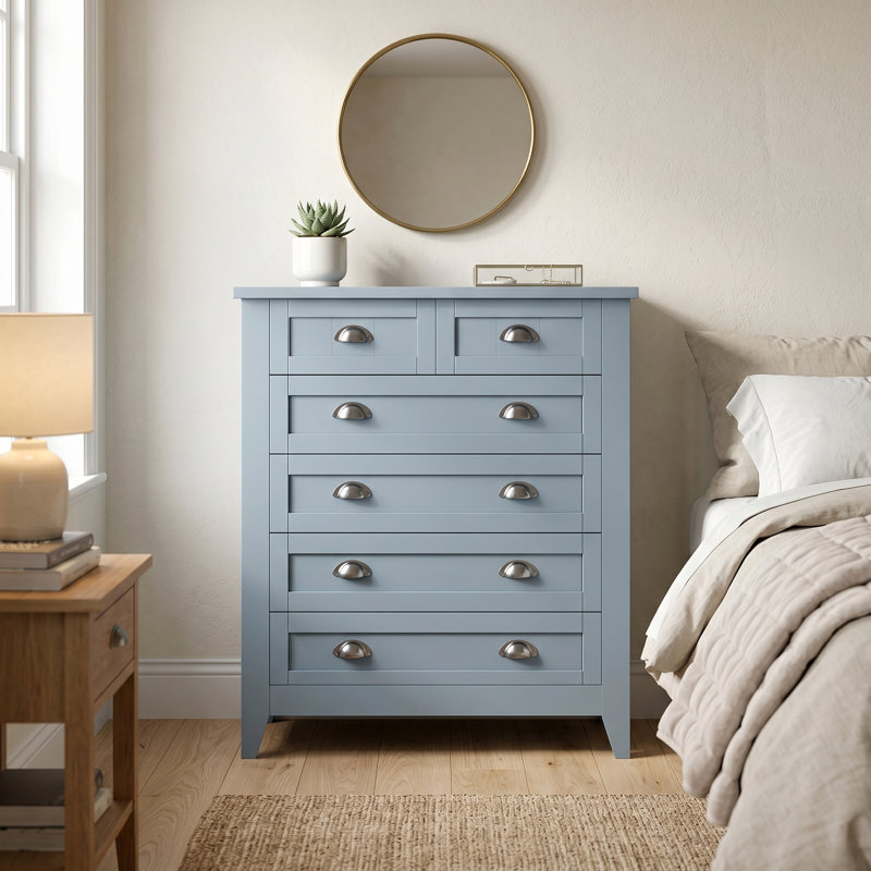 Commode 6 tiroirs Coastal Blue