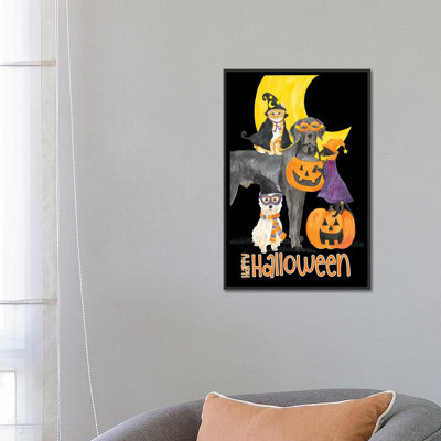 «Tara Reed« Fright Night Friends Happy Halloween II », reproduction d'impression sur toile tendue