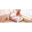 Lit plateforme simple avec aspect et fabrication de lapin adorable - tête de lit blanche et qualité unie