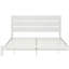 Bedroom Use Queen Size Bed Frame Contemporary Casual Style Solid Metal Construction Soft White Finished Furniture