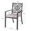  Stackable Patio Chairs with cushions Iron Patio Dining Chairs Set of 2