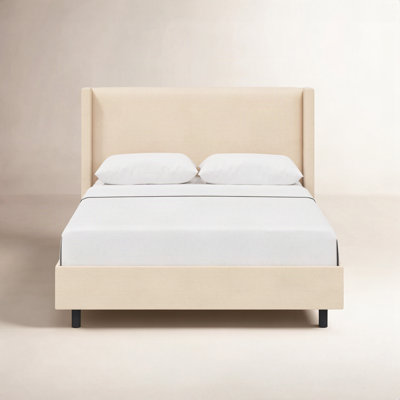 Hanson Upholstered Wingback Platform Bed