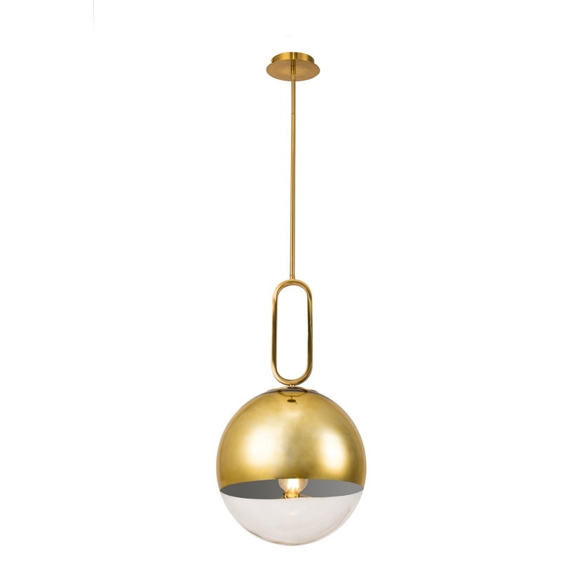 1 - Light Gold Pendant, 119.75" H x 11.75" x W x 11.75" D